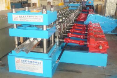 China Gear Box Driven GuardRail Roll Forming Machine , Metal Deck Roll Forming Machine 12 Stations for sale