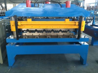 China Chain Drive Glazed Tile Roll Forming Machine With Manual Decoiler 2-4m/min Productivity for sale