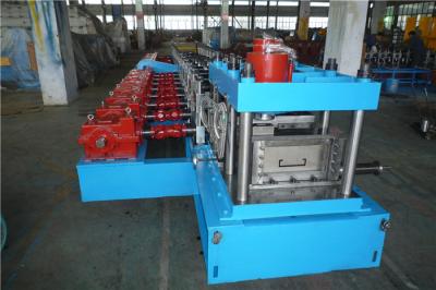 China 5mm Thickness Cold Roll Forming Machine For Guard Rail Post Gear Box Driving for sale