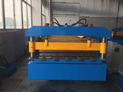 China Manual Decoiler Roof Panel Roll Forming Machine 5.5kw Motor Power YX14-74-888 for sale
