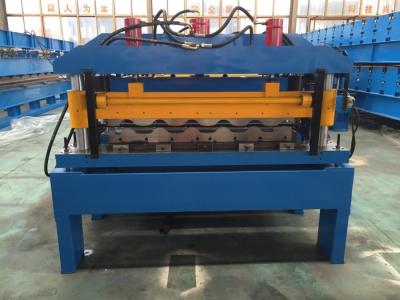 China Hydraulic Cutting Steel Roofing Tile Roll Forming Machine With Chain Drive 2-4m/Min for sale