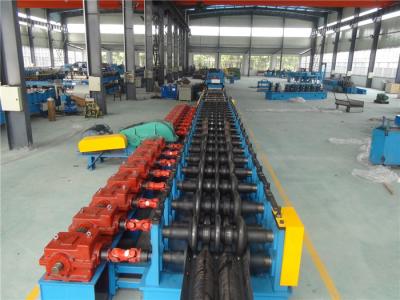 China Three Waves Guardrail Roll Forming Machine with Conveyor Table Hydraulic Decoiler for sale