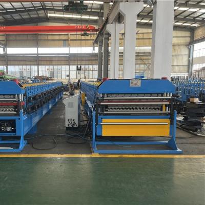 China Selbststapler-Doppelschicht-Rolle, die Maschine mit hydraulischem Decoiler 15m/min bildet zu verkaufen