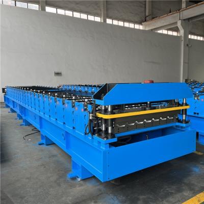 China 11KW Roofing Panel Roll Forming Machine With Chain Drive Include 6T Hydraulic Decoiler for sale