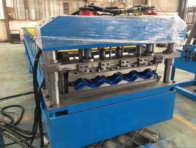 China 5 - 8 m / min Fast Speed Color Steel Roof Tile Forming Machine One Complete Chain Drive for sale