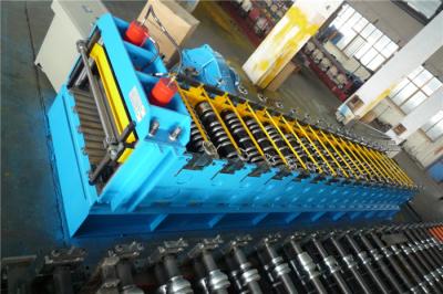 China Post Cutting Silo Roll Forming Machine With Wall Panel Structure Gcr15 Roller for sale