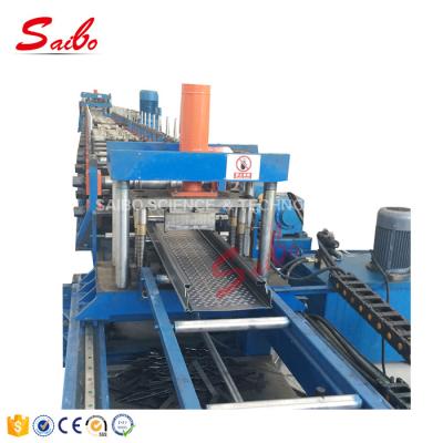 China Adjustable Metal Cable Tray Roll Forming Machine With Wire Electrode Cutting Structure for sale