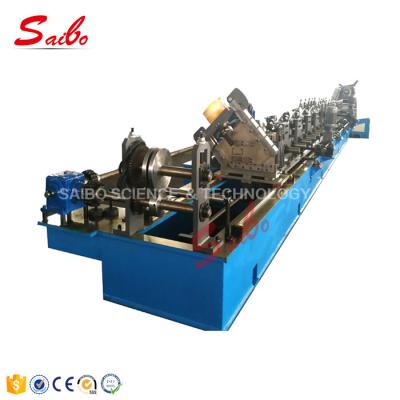 China Whole Plate Welding Frame Top Hat Roll Forming Machine With Mitsubishi Touch screen for sale