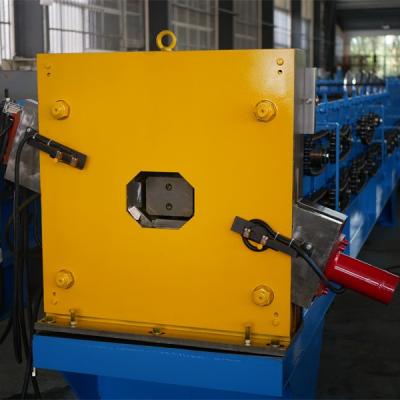 China Rain Water Steel Downspout Roll Forming Machine With Elbow Chain Drive for sale