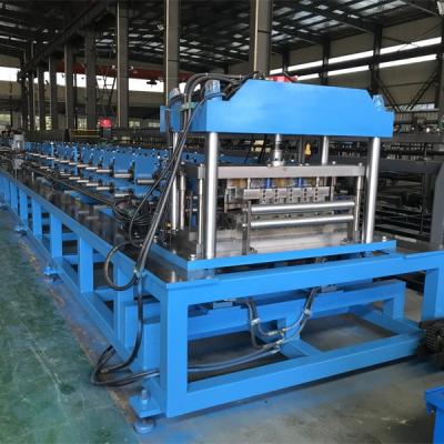 China Adjustable Shelf Box Panel Roll Forming Machine 0.8mm Drive By Gearbox for sale