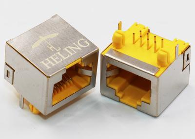 China PCB Mount RJ45 8P8C Modular Connector Tab Up Latch Direction For LAN Network for sale