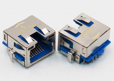 Chine Port simple de connecteur de carte PCB Jack de l'élément LED RJ45 protégé avec des étiquettes d'IEM à vendre