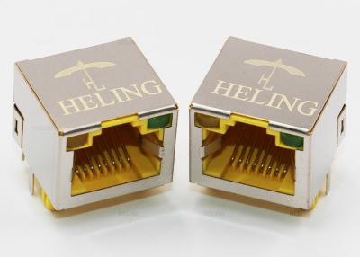 中国 穴PCBのコネクター黄銅によって保護される作り付けLEDの表示器を通したイーサネット ルーター 販売のため