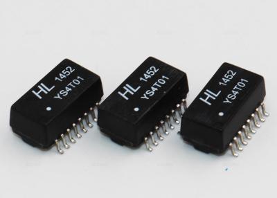 China Black Color Gigabit Ethernet Transformer One Port Filter With 16 Pins for sale