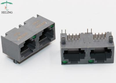 China Conector sin blindaje puertos modulares de Jack 1 x 2 de Ethernet RJ45 para el repetidor de la red en venta