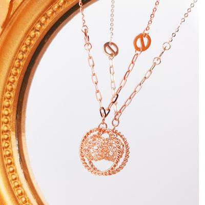 China 18kt Stylish Mini Gold Pendant Necklace for sale
