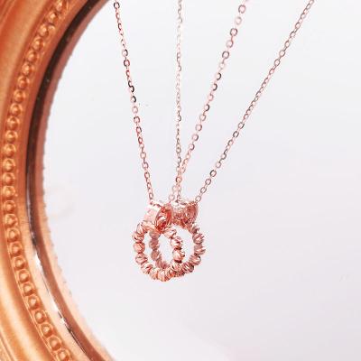 China 18K Forward Mini Gold Pendant Necklace Ensemble for sale