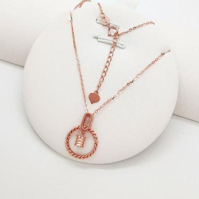 China Sleek 18kt Gold Mini Pendant Necklace for sale