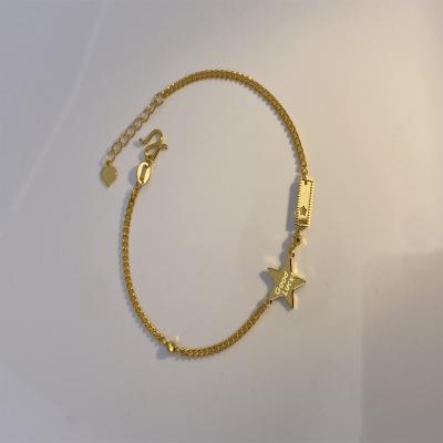 China Sophisticated 18K Solid Gold Heart Bracelet for sale
