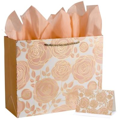 China Good Luxury Gift Packaging Paper Bag With Ribbon Handle Custom Order Accepted for sale