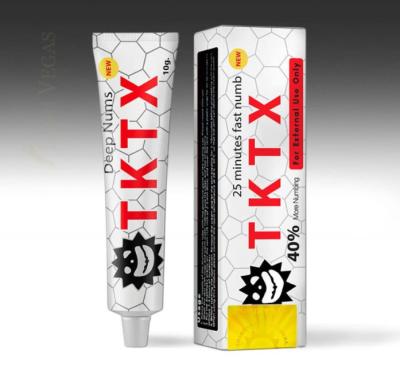 China White TKTX 40% Topical Painless Numbing Cream 10g Eyebrow Numbing Cream en venta