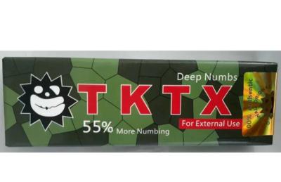 China TKTX Crema para adormecer verde 55% Crema para aliviar el dolor del tatuaje 10g en venta