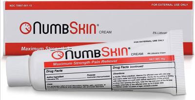 China NumbSkin 5% Creme de adormecimento antes do piercing 15g Creme de adormecimento pré-cera à venda