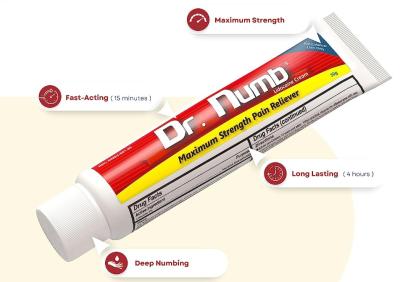 China Dr. Numb 5% Tattoo Numbing Cream 30g Numbing Gel For Piercings for sale