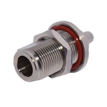 China RF Straight Crimp Female N Type Coax Connector 50 Ohm Vibration Proof For LMR-240 Cable for sale