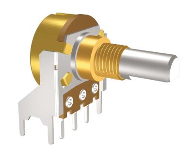 China 16mm metal shaft 50k rotary potentiometer,Vertical Type,Single Unit,P.C.B.Terminal for sale
