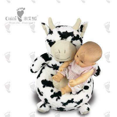 China Baby Loveable Infant Cow Pattern Couch Small Plush Sofa 53 X 41cm for sale