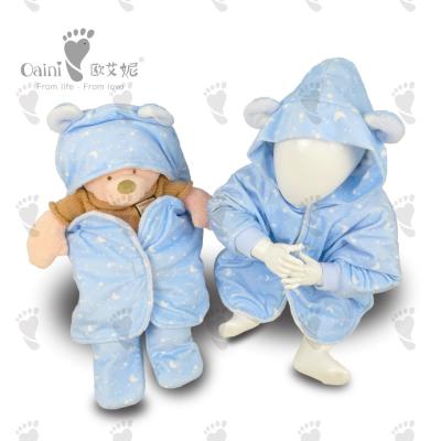 Cina Cappotto per neonato personalizzato Cappotto per neonato adorabile blu farcito 37 cm in vendita