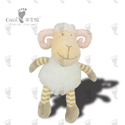 China Soft PP Cotton Fabric Dog Toys Stuffed Plush Child Friendly Pets Dog Toy Goat for sale