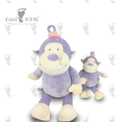 China Whimsical Cartoon Stuffed Animals 56 X 37cm Purple Plush Monkey Toy for sale