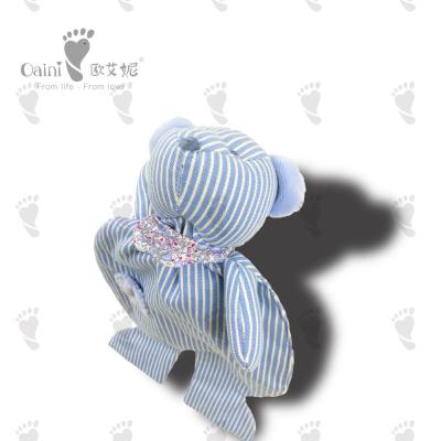China 35 X 19cm Polar Bear Towel Stripe Plush Bear Baby Security Soothing Towel for sale
