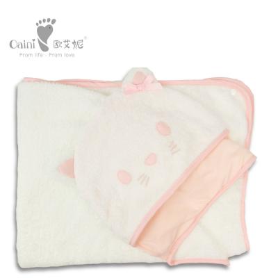 China Child Kids Newborn Infant Coat Cat Style Girl Infant Soft Coat 67 X 105cm for sale