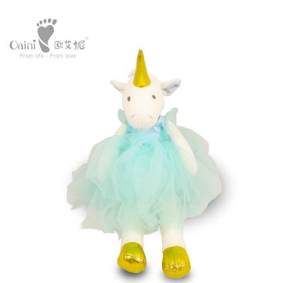 China Kids 35cm Animal Mascot Stuffed Toys PP Cotton Unicorn Soft Toy for sale