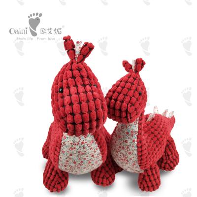 China 46cm Stuffed Cartoon Characters ODM Soft Anime Red Dinosaur Toy for sale