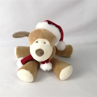 China Child Friendly Christmas Plush Toys Plushy Brown Christmas Stuffed Animals for sale
