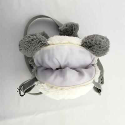 Китай Симпатичный рюкзак с плюшевой игрушкой, полипропилен, хлопок, подходит для детей, рюкзак с пандой и медведем, сумка через плечо продается