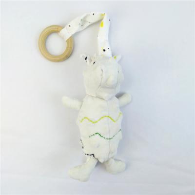 China ODM OEM Wholesale Stuffed Animal Baby Rattle Soft Cute Unicorn Educational Rattle Handbell for sale