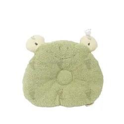China ODM OEM Custom Animal Infant Head Pillow Newborn Soft Frog 100% Cotton Breathable Baby Pillow for sale