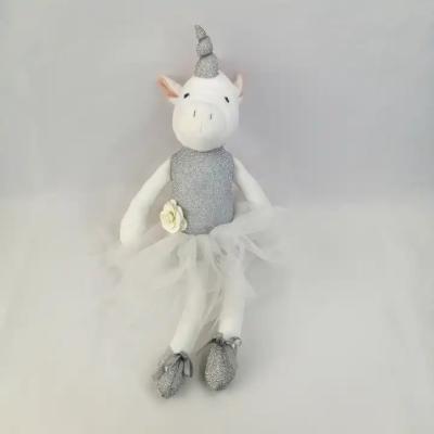 China Custom Size Stuffed Animal Toy Plush Unicorn Wearing TuTu Dress for sale