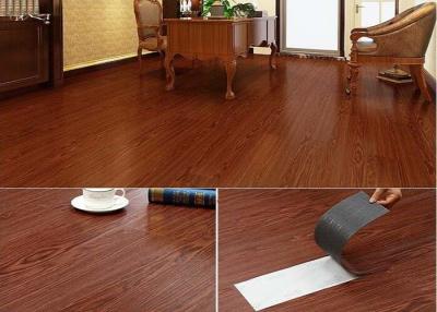 China Walnut Wood 6inchX36inchX1.8mm Self Stick Vinyl Plank Flooring for sale