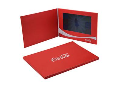 China A coca-cola quente 4C feito sob encomenda da venda da nova tecnologia que imprime o folheto video 7 do lcd seleciona o vídeo da polegada no cartão do folheto à venda