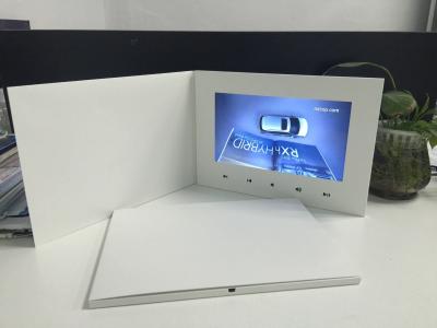China Customizable white blank card 10'' screen size lcd video card video book/booklet with button control for sale
