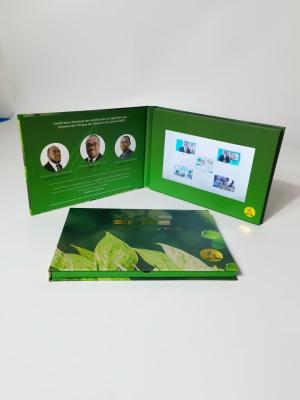 China Exceptional quality  promotional paper card 7inch screen video book Video-in-print customized folded video brochure for sale