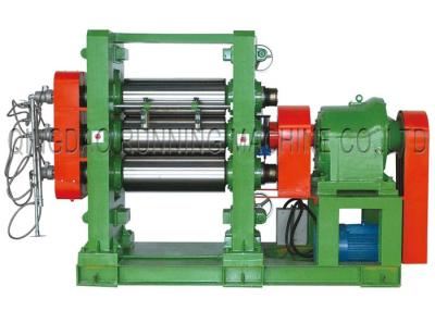 China 75kw Driving Motor 450mm Diameter Roller Three Roll Calender / High Efficiency Rubber Film Machine for sale