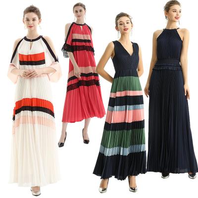 China Transformação do vestido plissado – elevando estilos com bloco da cor e detalhes finos à venda