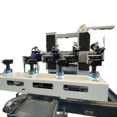 China Brass Sanitary Ware Parts Surface Grinding Buffing Machine With Four Shaft for sale